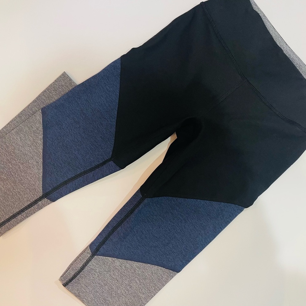 Outdoor Voices - Springs 7/8 Legging black/grey/blue - like new